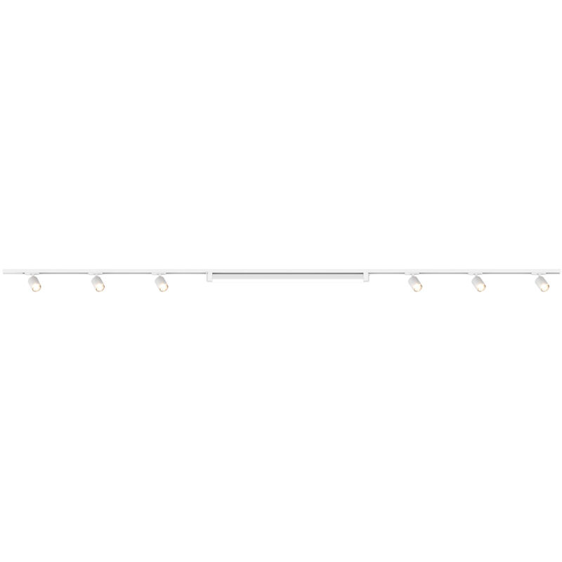 foto del prodotto kit binario moderno mono mix metallo bianco 8 luci led gu10 40w naturale