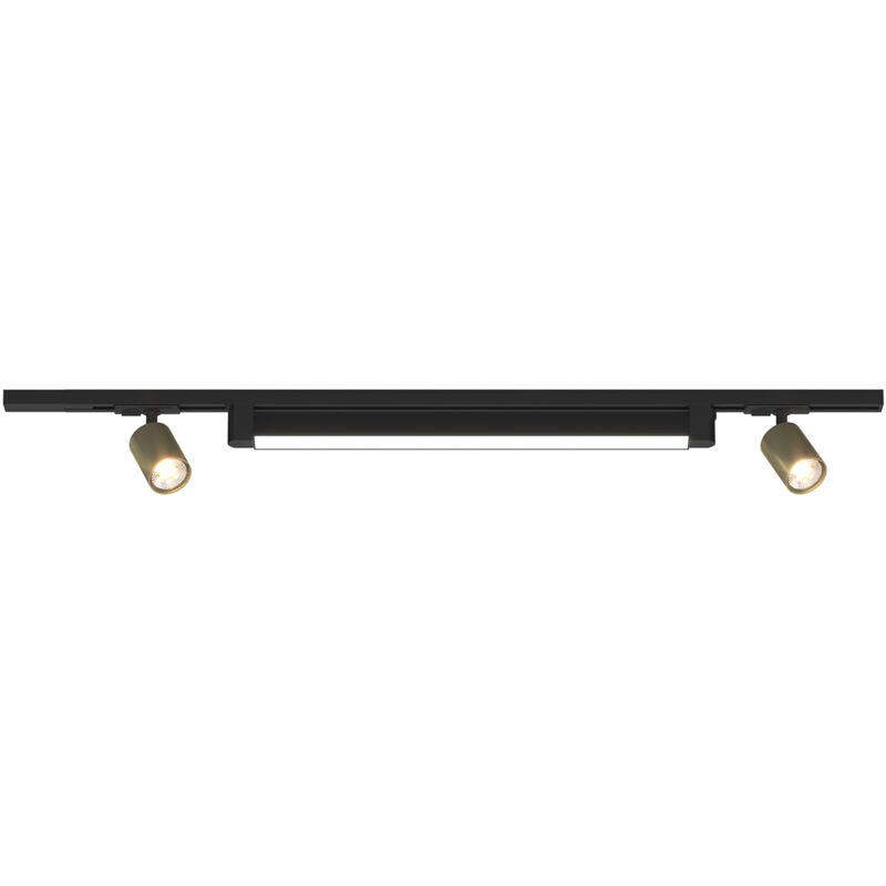 foto del prodotto kit binario moderno mono mix metallo oro 3 luci led gu10 28w naturale