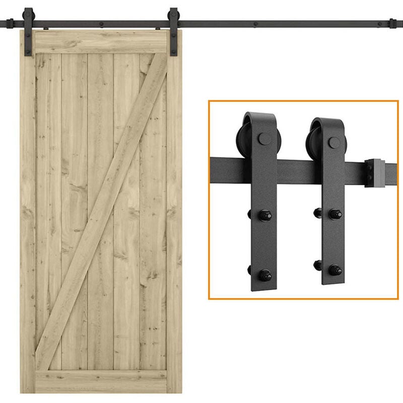 foto del prodotto kit binario per porta scorrevole sistema scorrevole per porte interne con pressacavo 150cm