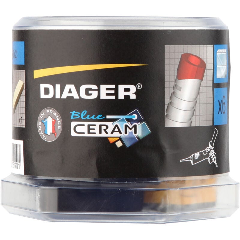 foto del prodotto kit blue ceram 6 pezzi 6(x2)-8(x2) + mandrino + pietra adviver diager 426c