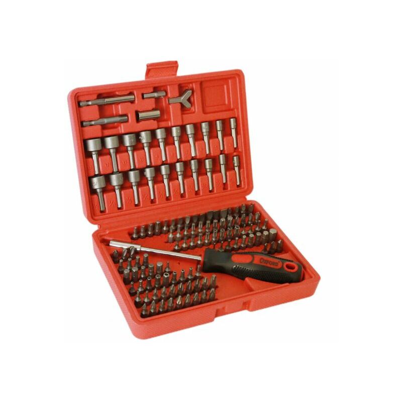 foto del prodotto kit cacciavite 122 inserti set cacciaviti giravite con prolunga in valigetta