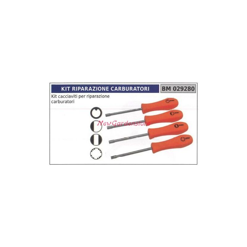 foto del prodotto kit cacciaviti per riparazione carburatori new garden store 029280