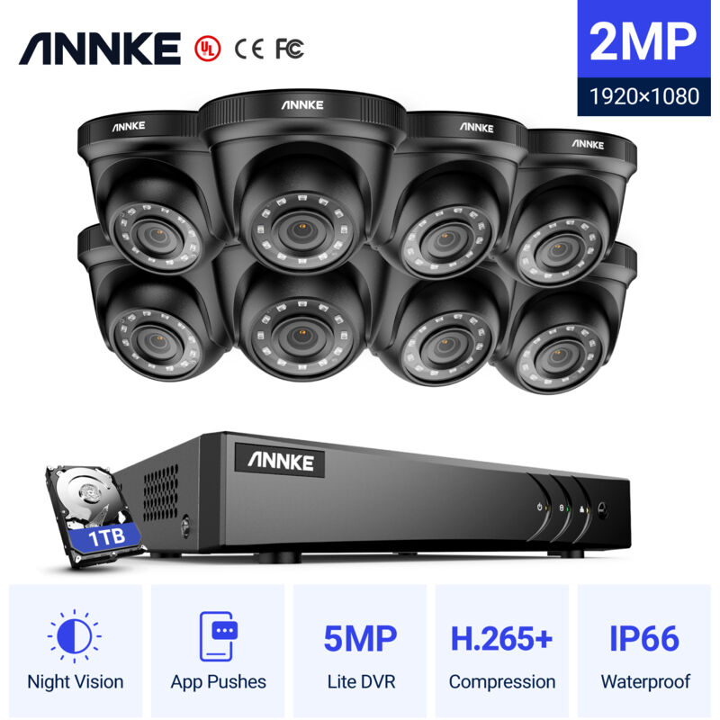foto del prodotto kit cam ra de surveillance ext rieur home 5mp dvr 81080p smart ir vision nocturne s curit cctv vid osurveillance cam ra syst me 1tb hdd annke