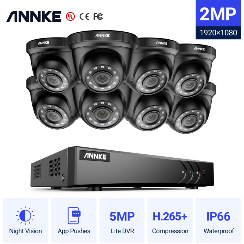 foto del prodotto kit cam ra de surveillance ext rieur home 5mp dvr 81080p smart ir vision nocturne s curit cctv vid osurveillance cam ra syst me annke