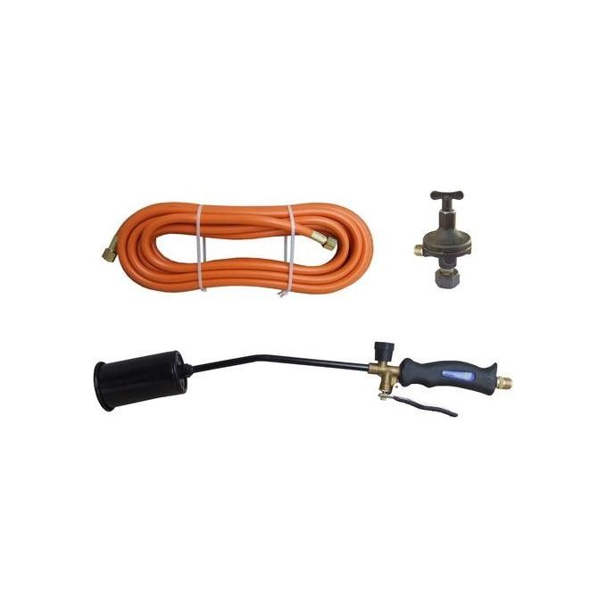 foto del prodotto kit cannello a leva con tubo gomma 10mt regolatore alta pressione i064lkr