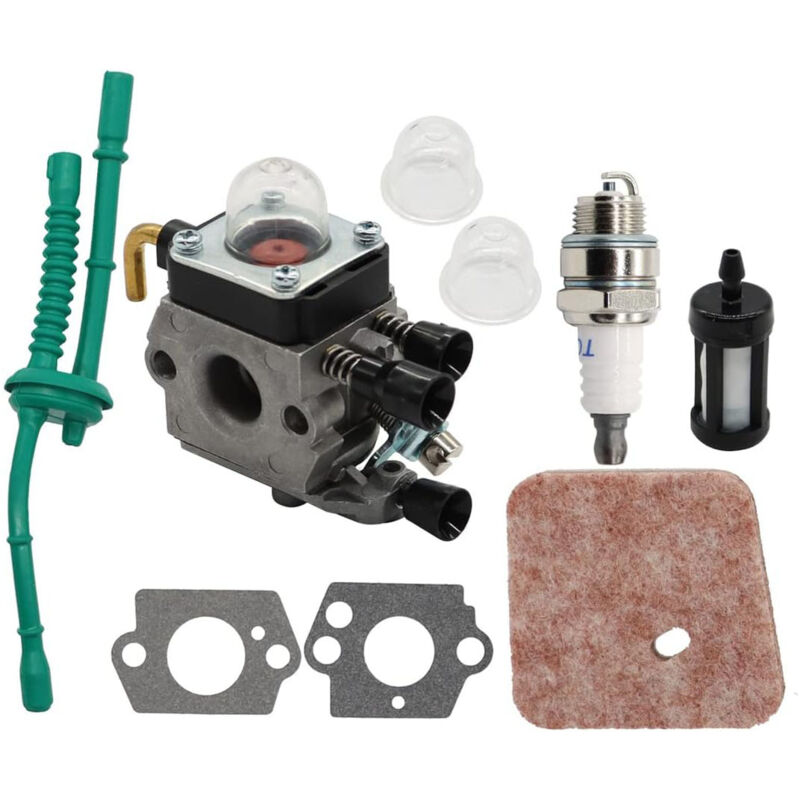 foto del prodotto kit carburatore compatibile con stihl fs55 fs55r fs55rc km55 km55r hl45 fs38 fs45 fs46 parti e accessori motore kit di sostituzione linea carburante