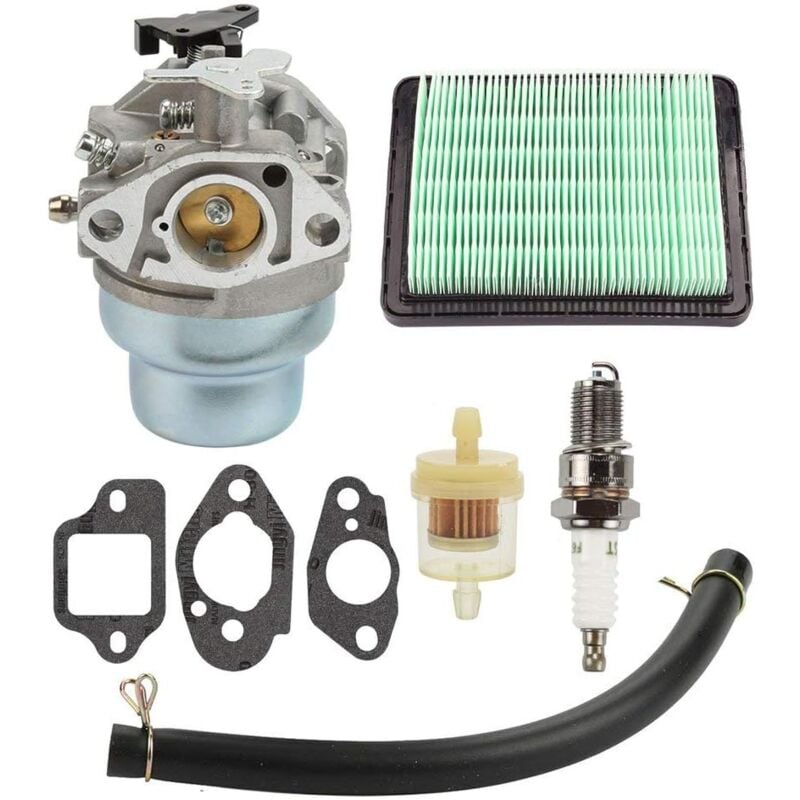 foto del prodotto kit carburatore con guarnizione, candela e filtro aria per honda gcv160 gcv160a gcv160la hrb216 hrs216 hrr216 hrt216 hrz216