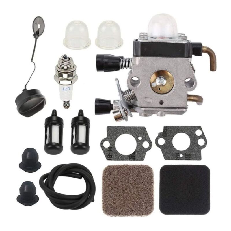 foto del prodotto kit carburatore fs85 adatto per sthil fs75 fs80 fs85 hs75 hs80 hs85 hl75 fh75 ht70 ht75 km80 km85 sp80 sp85 fc85 fc85