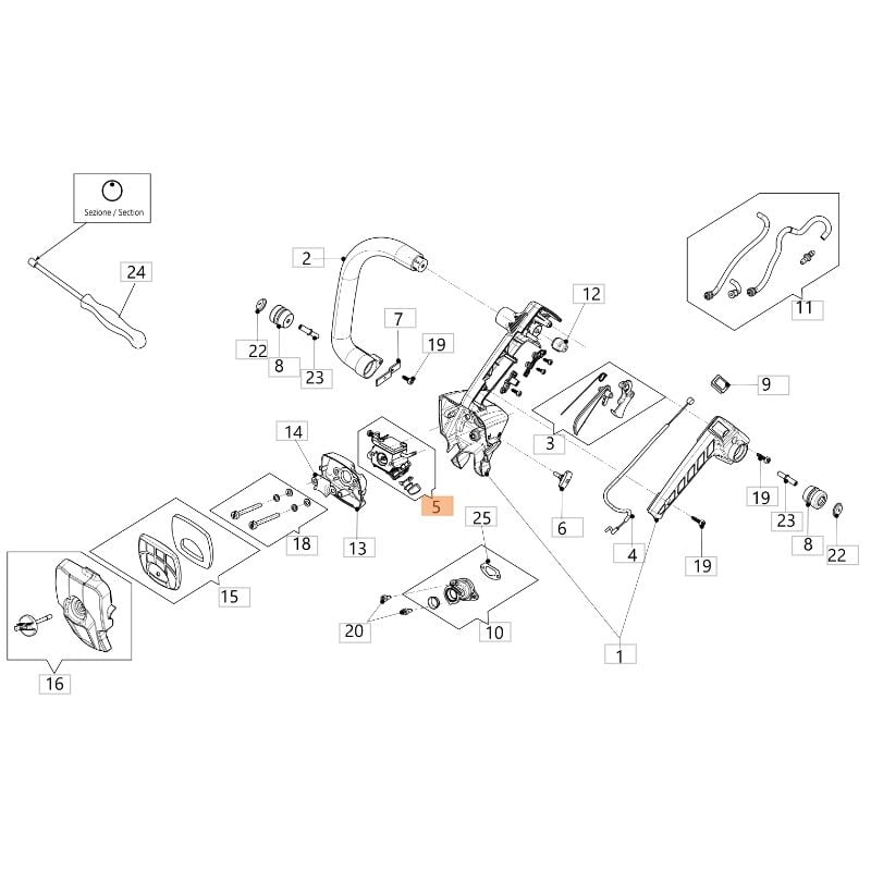 foto del prodotto kit: carburatore originale oleomac per motosega modello gsth 240 50350188