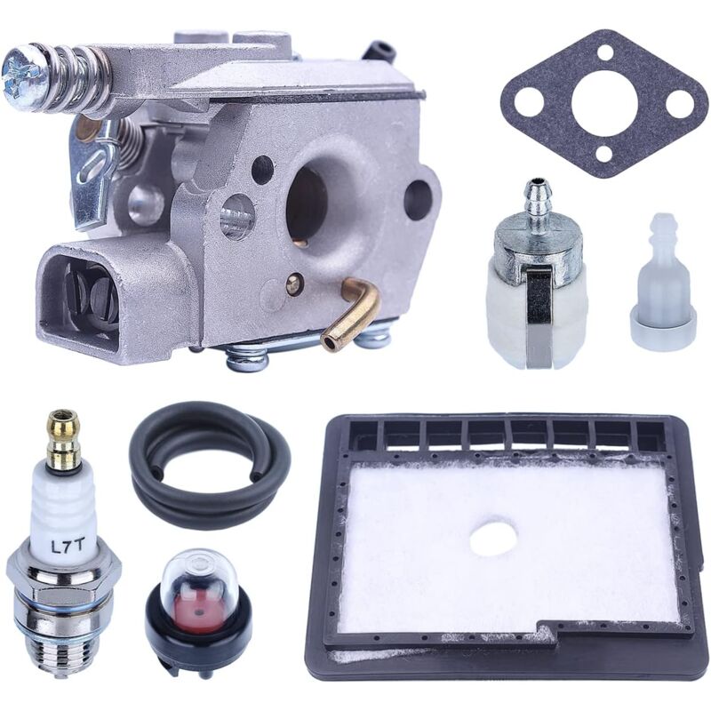 foto del prodotto kit carburatore per motosega echo cs3000 cs3400 cs3450 cs300, carburatore con filtro aria guarnizione filtro carburante tubo flessibile,