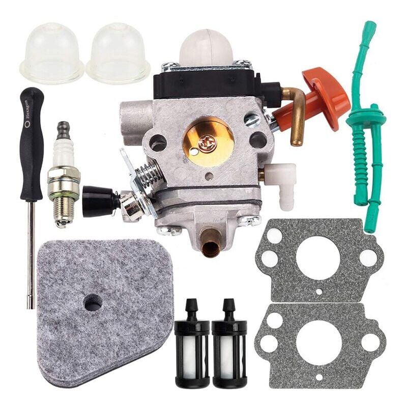 foto del prodotto kit carburatore per sthil fs87 fs90 fs100 fs110 fs130 hl95 hl100 ht100 ht101 km90 km100 km110 sp90 tagliafilo 4180 120 0610 sostituzione con