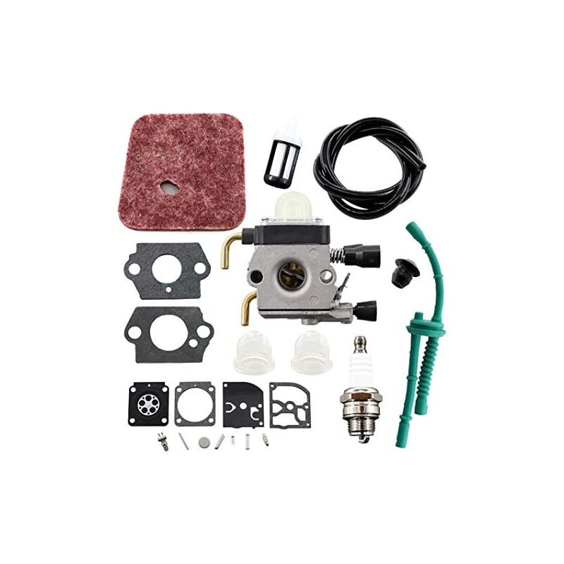 foto del prodotto kit carburatore per stihl bg72 bg75 hs80 fs85 fs80 zama c1q s66 c1q s143 c1q s153 sostituisci 4140 120 0619 4137 120 0608 tagliasiepi tagliasiepi