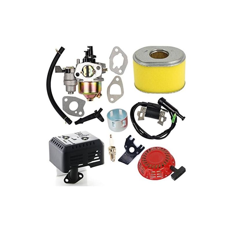 foto del prodotto kit carburatore tor in carburo con filtro dell aria accensione powercoil avviamento a strappo per honda gx140 gx160 gx200 motore 5.5hp parti motore