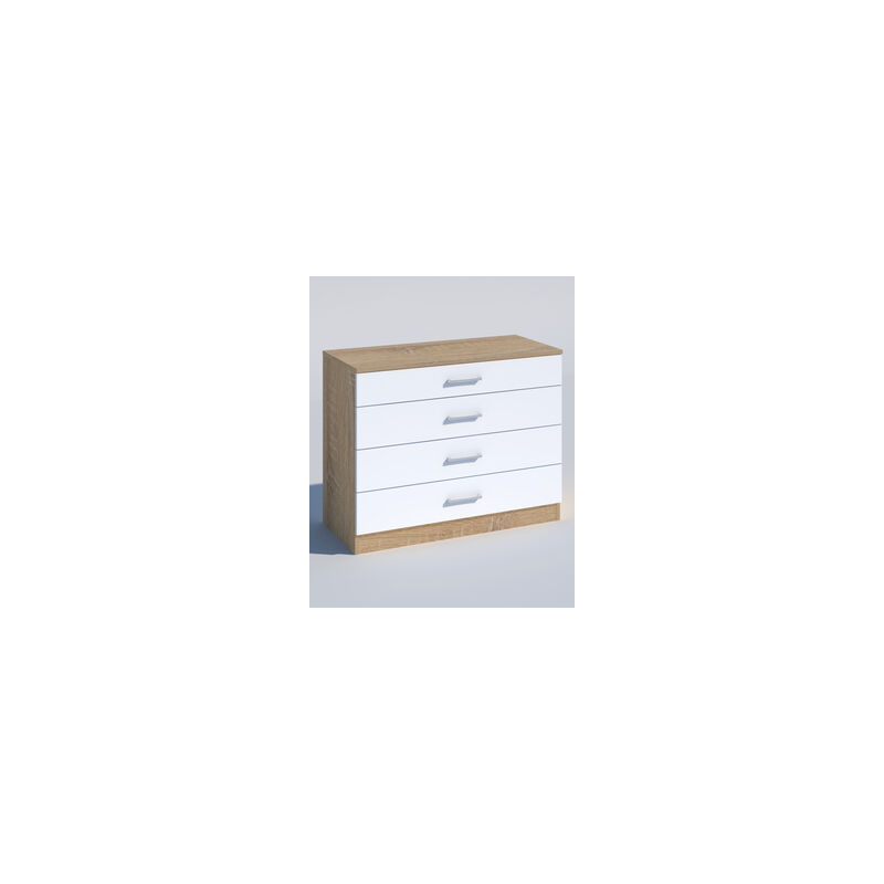 foto del prodotto kit cassettone 4 cassetti cm. 70x40x72h rovere o bianco rovere