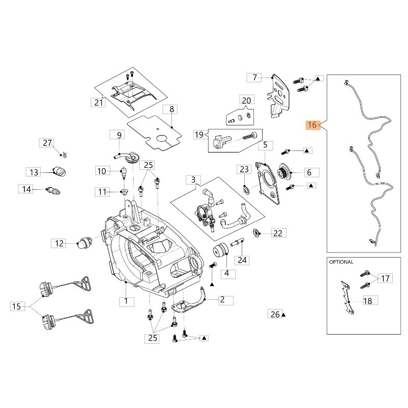 foto del prodotto kit cavetti elettrici originale oleomac per motosega modelli gsth 240 50350181