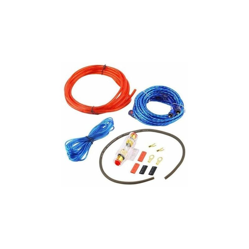foto del prodotto kit cavi audio rca installazione amplificatore auto cablaggio subwoofer 5m a68g