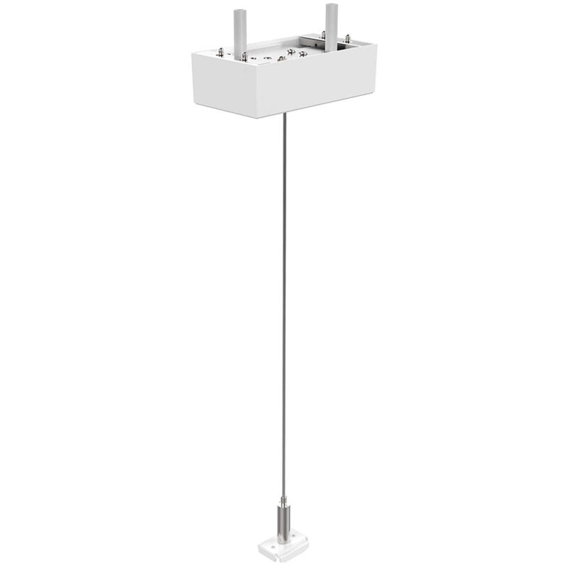 foto del prodotto kit cavo singolo 2mt e rosone ego alluminio color bianco
