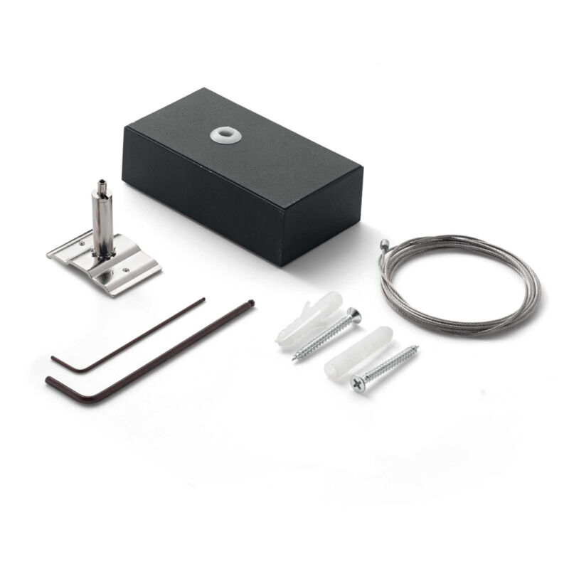 foto del prodotto kit cavo singolo acciaio 5 mt fluo alluminio nero