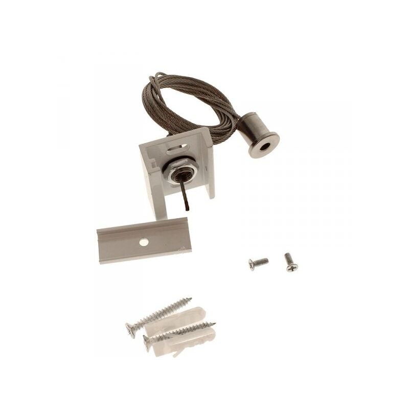 foto del prodotto kit cavo sospensione per binario trifase colore bianco filo da 150cm per un lato cb40103
