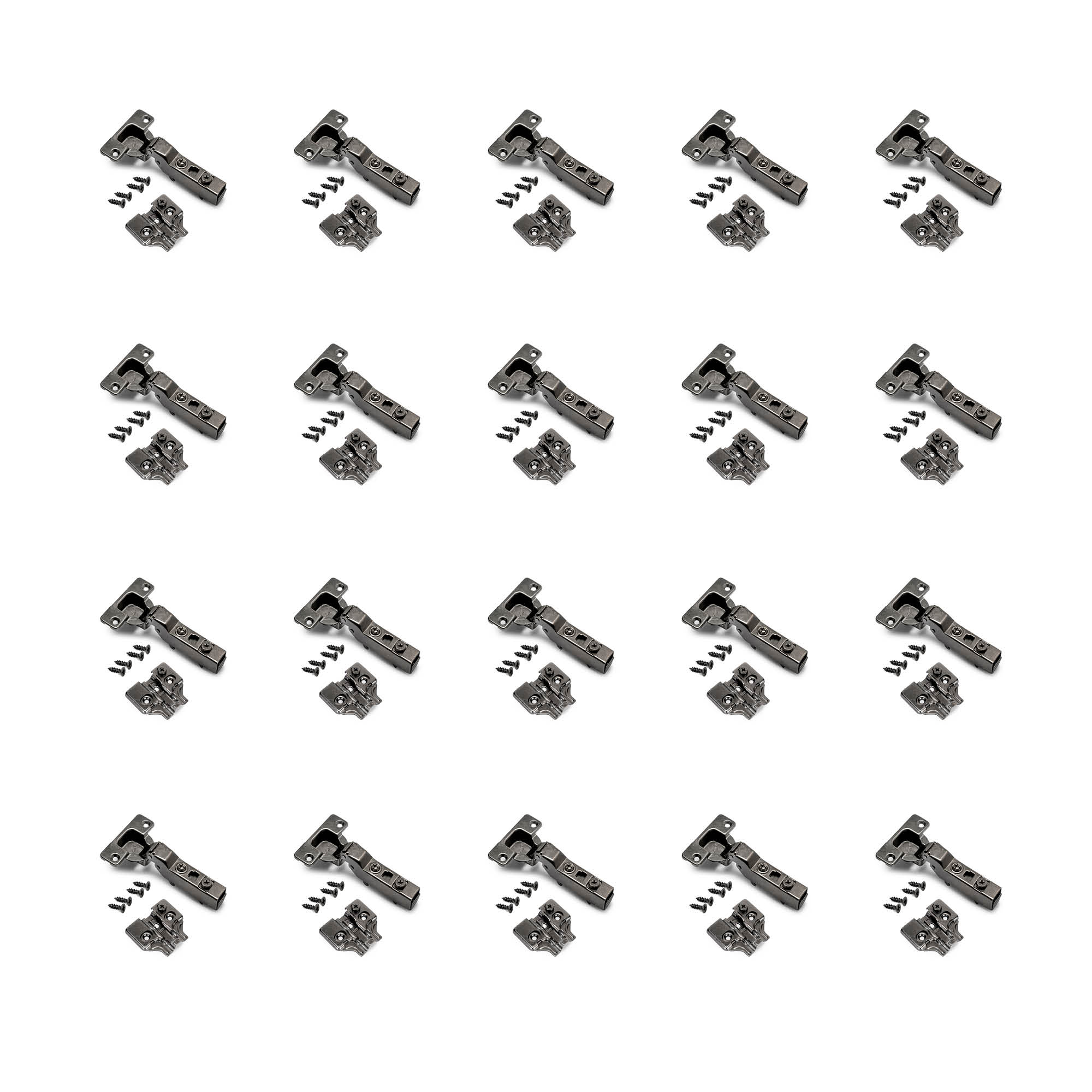 foto del prodotto kit cerniera mezzo collo x91 con chiusura ammortizzata, basette per vite