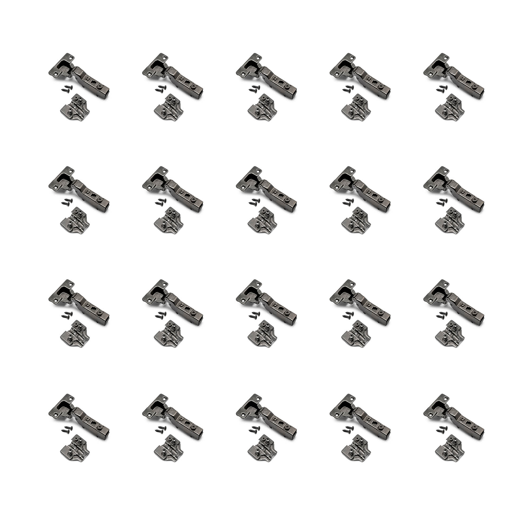 foto del prodotto kit cerniera mezzo collo x91 con chiusura ammortizzata, basette per vite