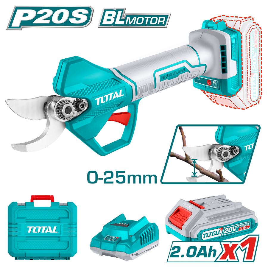 foto del prodotto kit cesoia elettrica per potatura 25mm, 20v industrial total tssli202581
