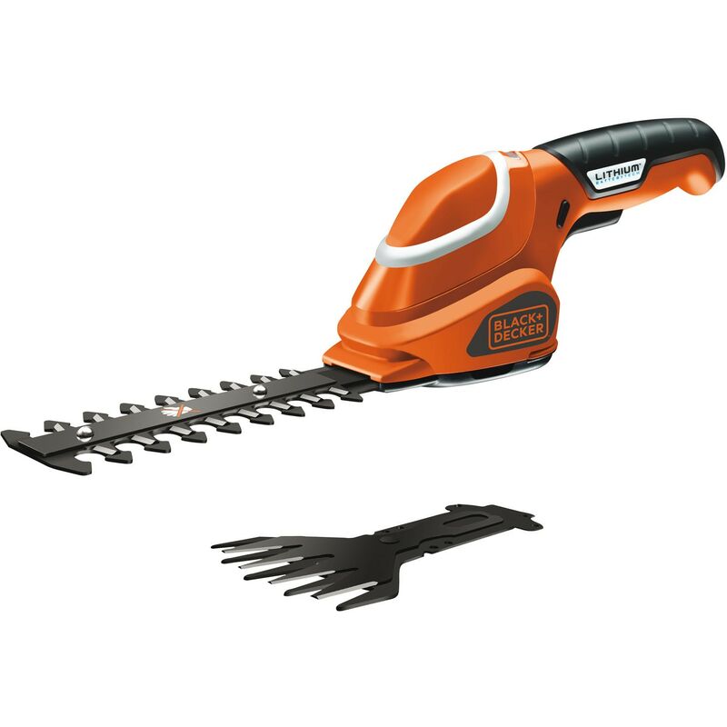 foto del prodotto kit cesoia sfoltirami batteria litio 7v black decker gsl700