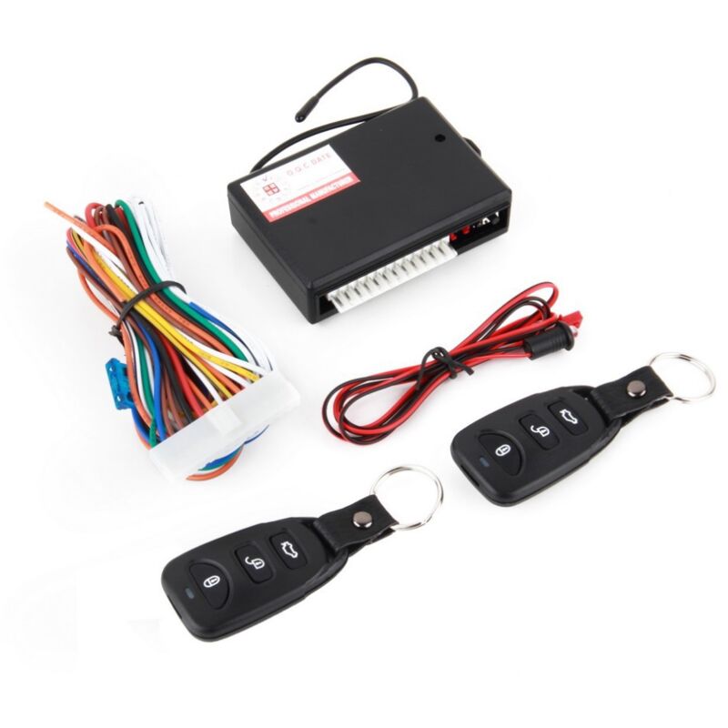 foto del prodotto kit chiusura centralizzata 12v, telecomando porta, 2 aperture bagagliaio con telecomando universale