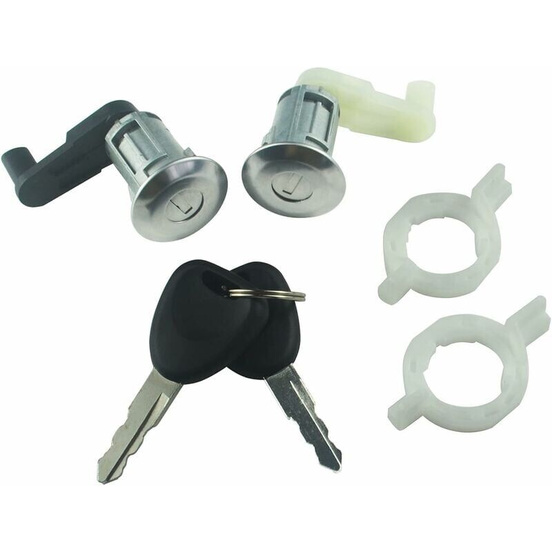 foto del prodotto kit cilindro serratura porta in lega di zinco 7701468981 per renault megane scenic clio thalia 7701468982 2 cilindri 2 chiavi 