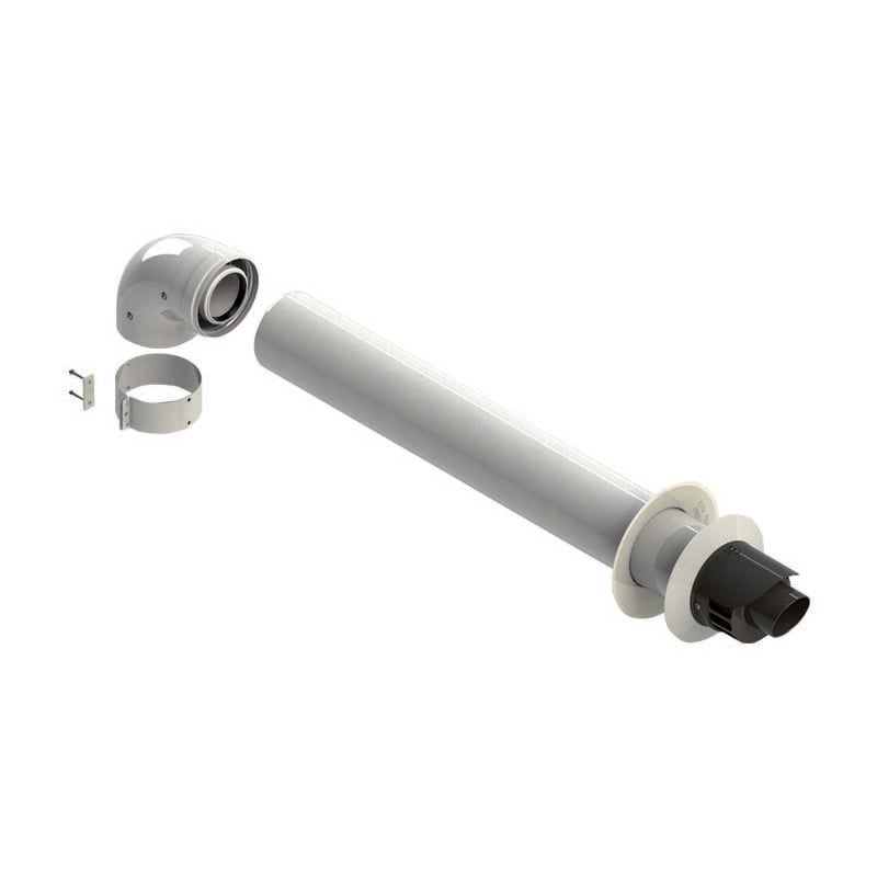 foto del prodotto kit coassiale 60 100 con ispezione pps metallo verniciato, per caldaie vaillant codice 107694