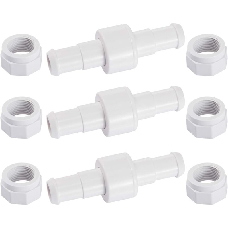 foto del prodotto kit combinato dado girevole per tubo flessibile per pulizia piscina da 3 pezzi, kit combinato dado girevole per tubo flessibile per pulizia piscina,