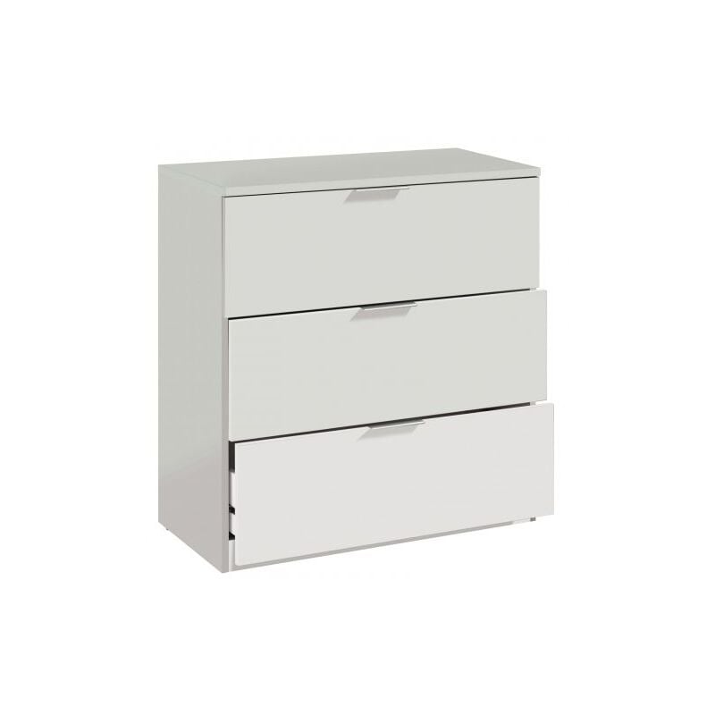 foto del prodotto kit como cassettiera 3 cassetti cm. 80x38x77 bianco o rovere chiaro