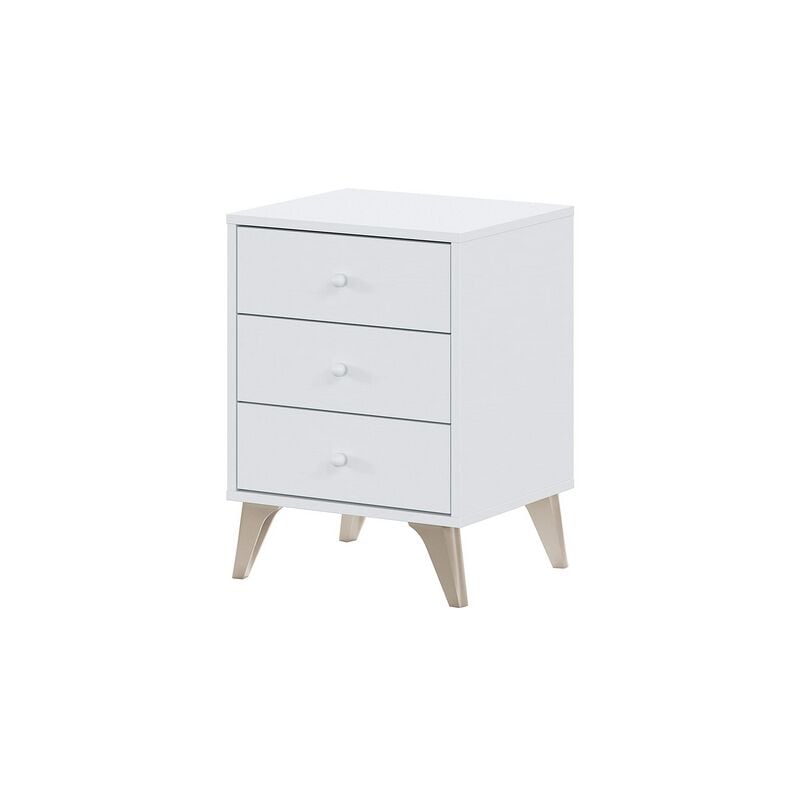 foto del prodotto kit comodino camera da letto legno 40x33.5x56h cm swett bianco