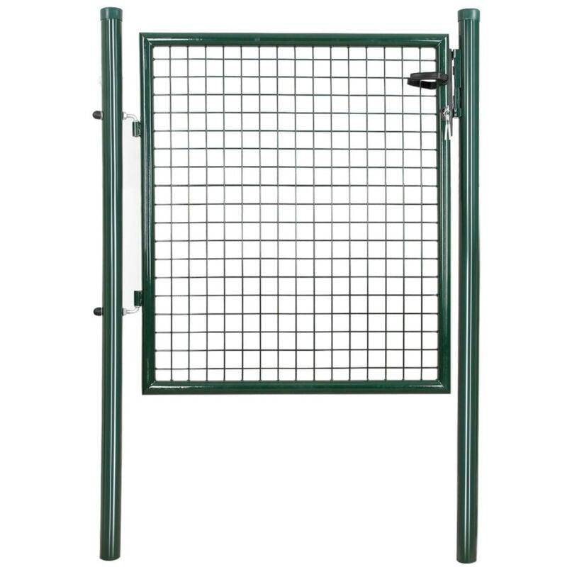 foto del prodotto kit completo cancello in rete per orto in acciaio zincato 106 x 6 x 150 cm con serratura 120001946