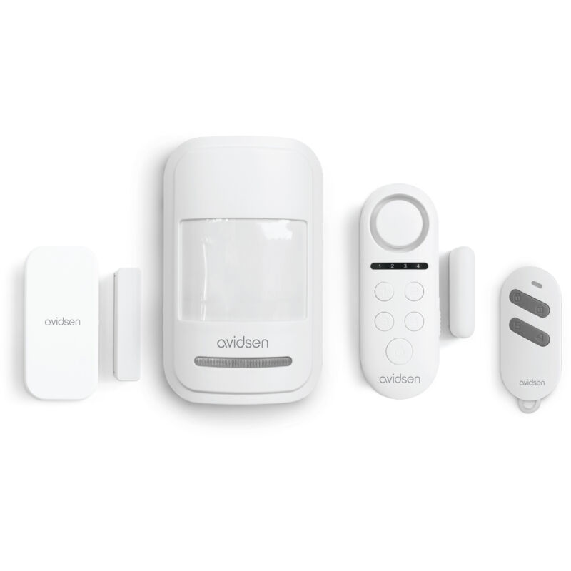 foto del prodotto kit completo di miniallarme e accessori small kit guard avidsen 100021