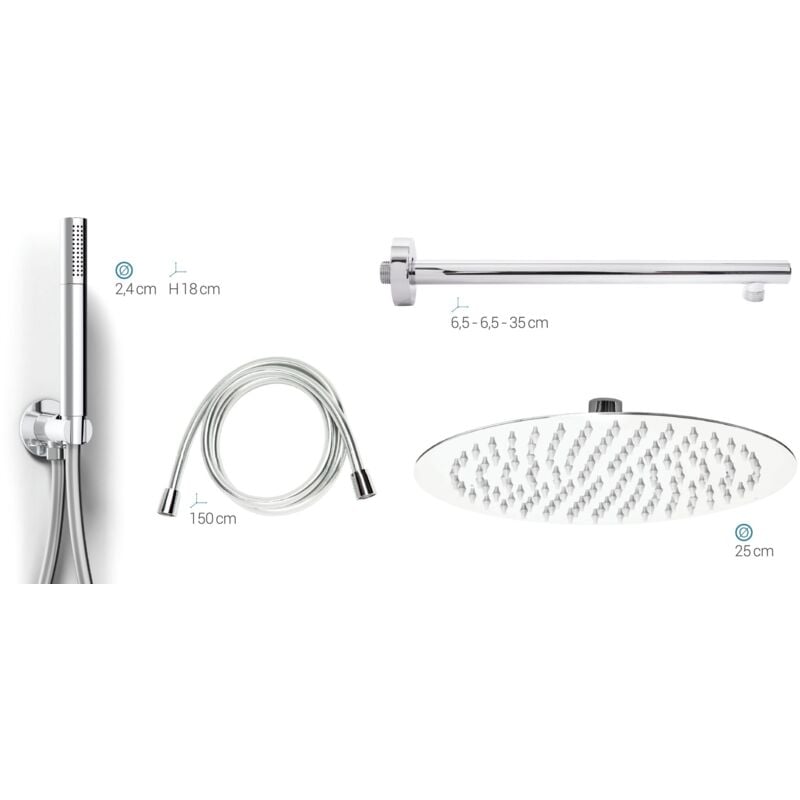 foto del prodotto kit completo doccia design tondo