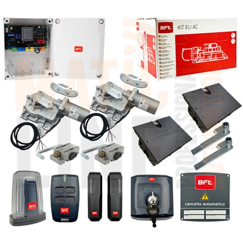 foto del prodotto kit completo per cancelli battente 230v eli veloce ac a35 con casse incluse 2611889 casse bft