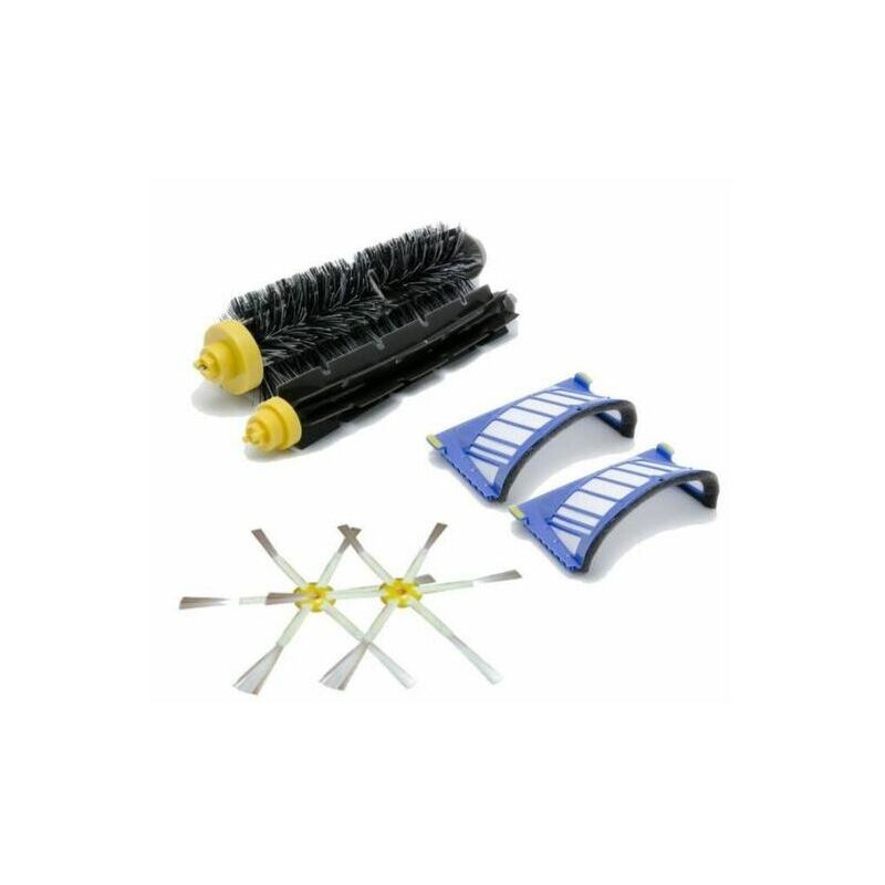 foto del prodotto kit completo piccolo con 6 spazzole laterali per irobot roomba 610 620 625 630 650 653 660
