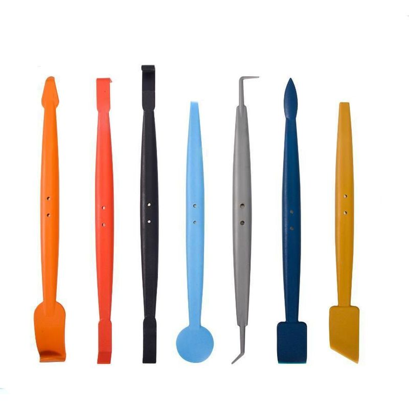 foto del prodotto kit con 7 micro spatole magnetiche applicazione pellicole car wrapping per fessure sollevamento zone difficili professionale 