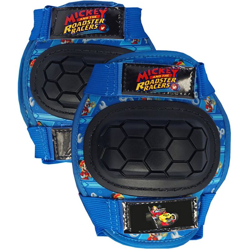 foto del prodotto kit con gomitiere e ginocchiere disney mickey mouse da bambino per sport su rotelle, skateboard e monopattini. taglia xs 3 6 anni 