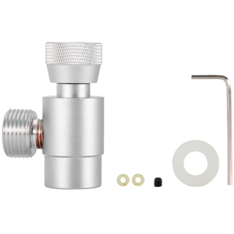 foto del prodotto kit connettore per bombola adattatore per ricarica bombola co2 ej.life per sodastream w21.8 14 argento 