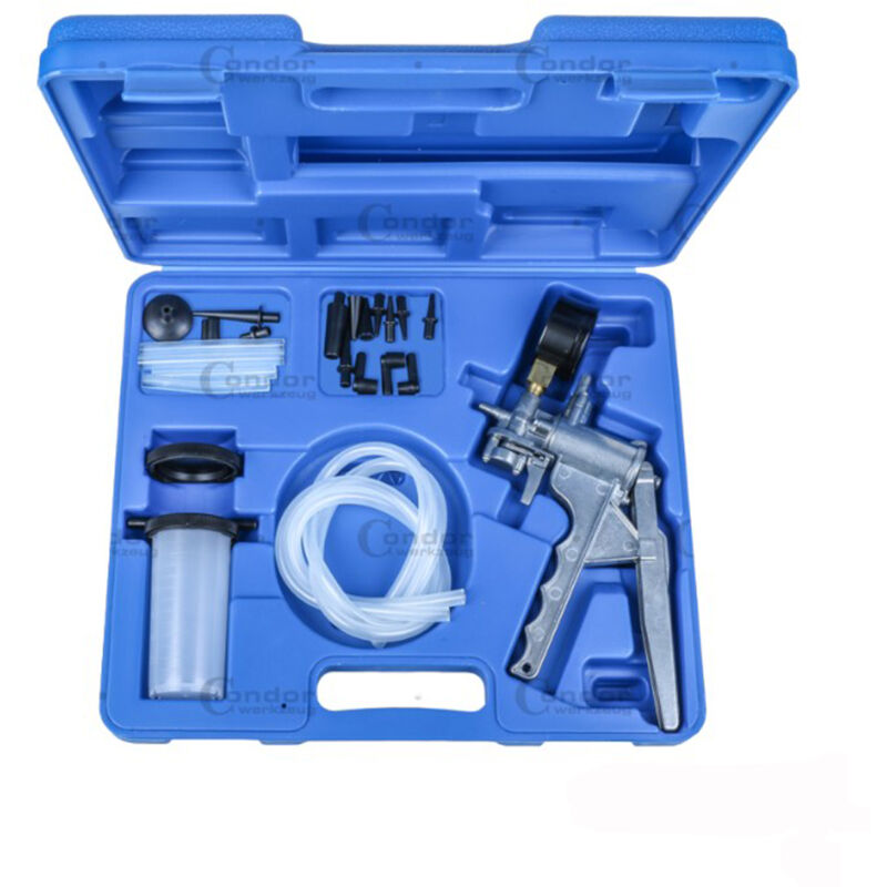 foto del prodotto kit controllo pressione pompa manuale a vuoto spurgo freni vacuometro condor