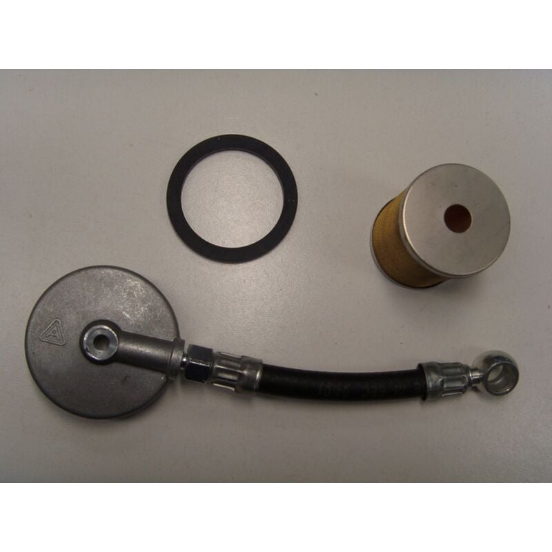 foto del prodotto kit coperchio filtro nafta con tubo compatibile motore 6ld lombardini kit6f4