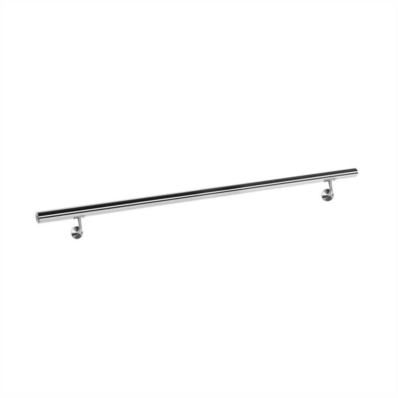 foto del prodotto kit corrimano ringhiera supporto a muro 120 cm scale in acciaio raffinato 160000701