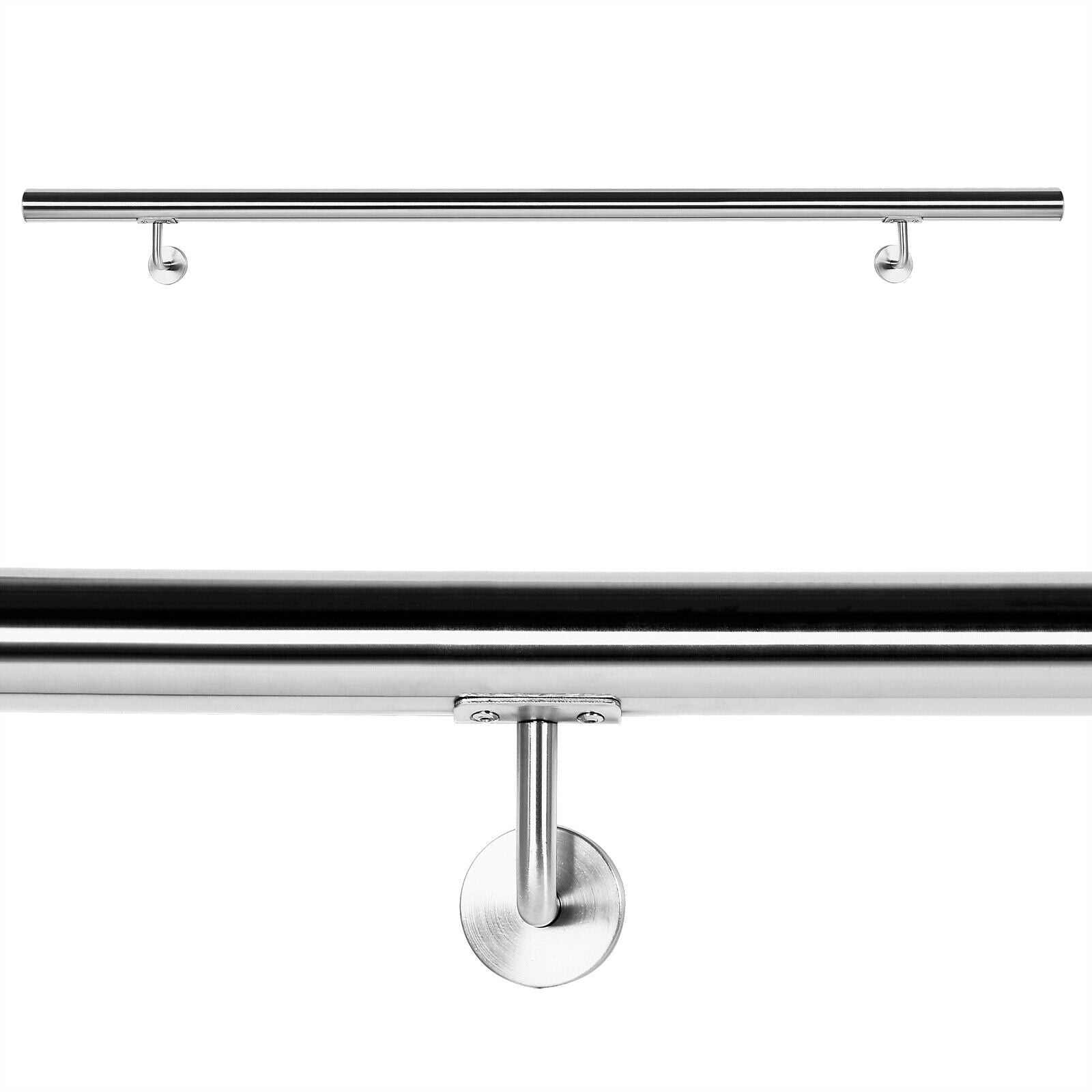 foto del prodotto kit corrimano ringhiera supporto a muro 130 cm scale in acciaio raffinato 160000702