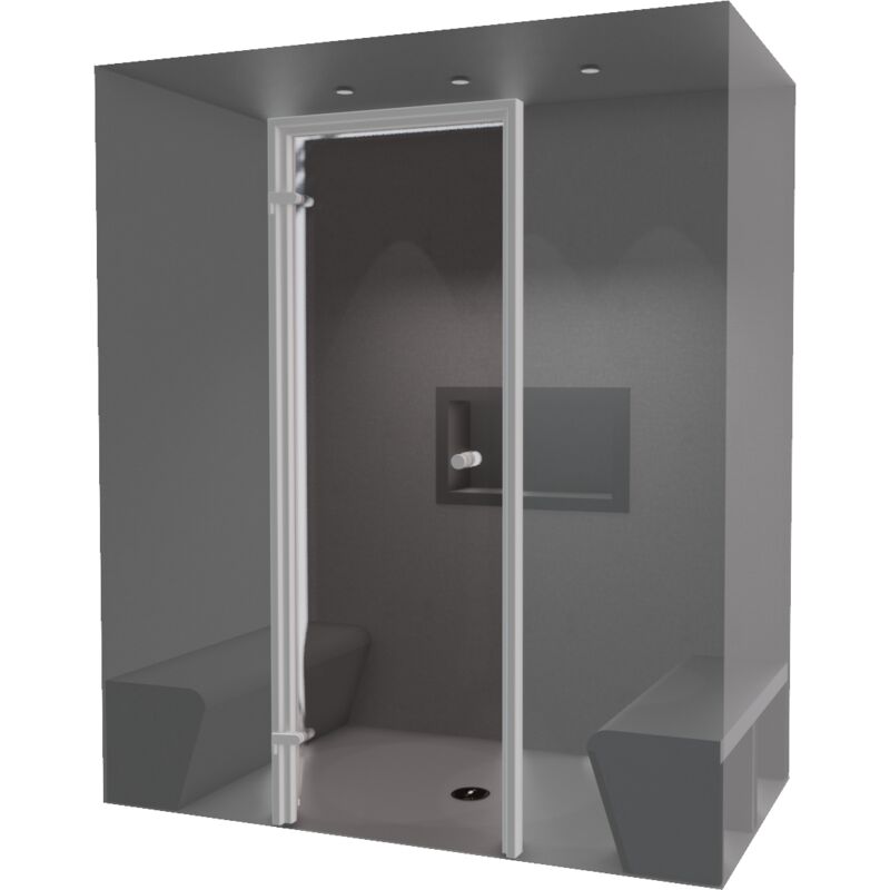 foto del prodotto kit costruzione cabina hammam da piastrellare 180 x 100 con generatore di vapore