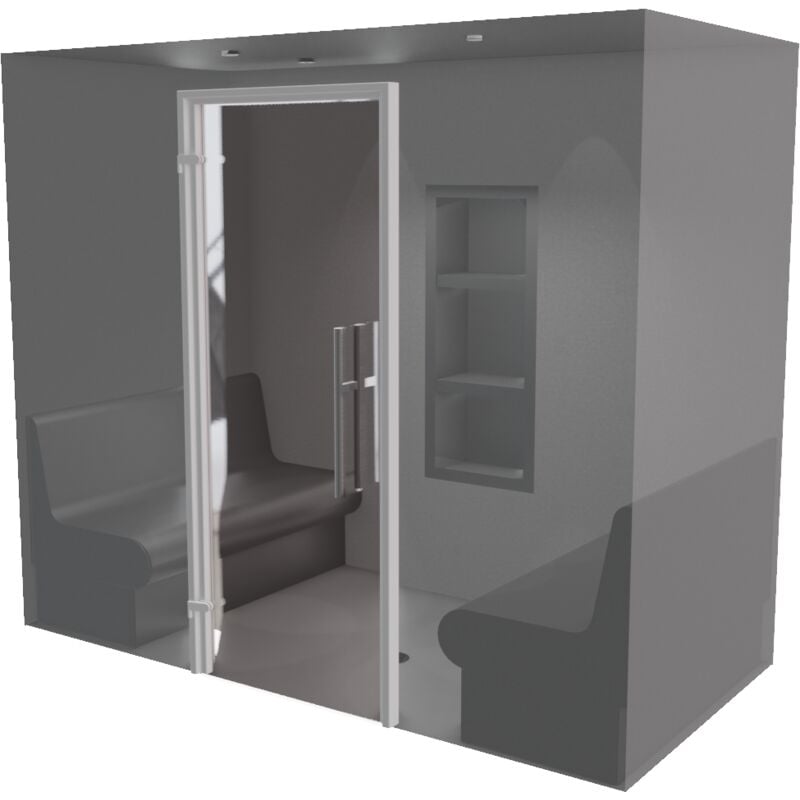 foto del prodotto kit costruzione cabina hammam da piastrellare 240 x 120 con generatore di vapore
