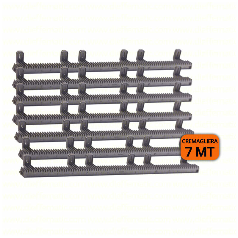 foto del prodotto kit cremagliera 7 mt metri universale cancello scorrevole nylon plastica