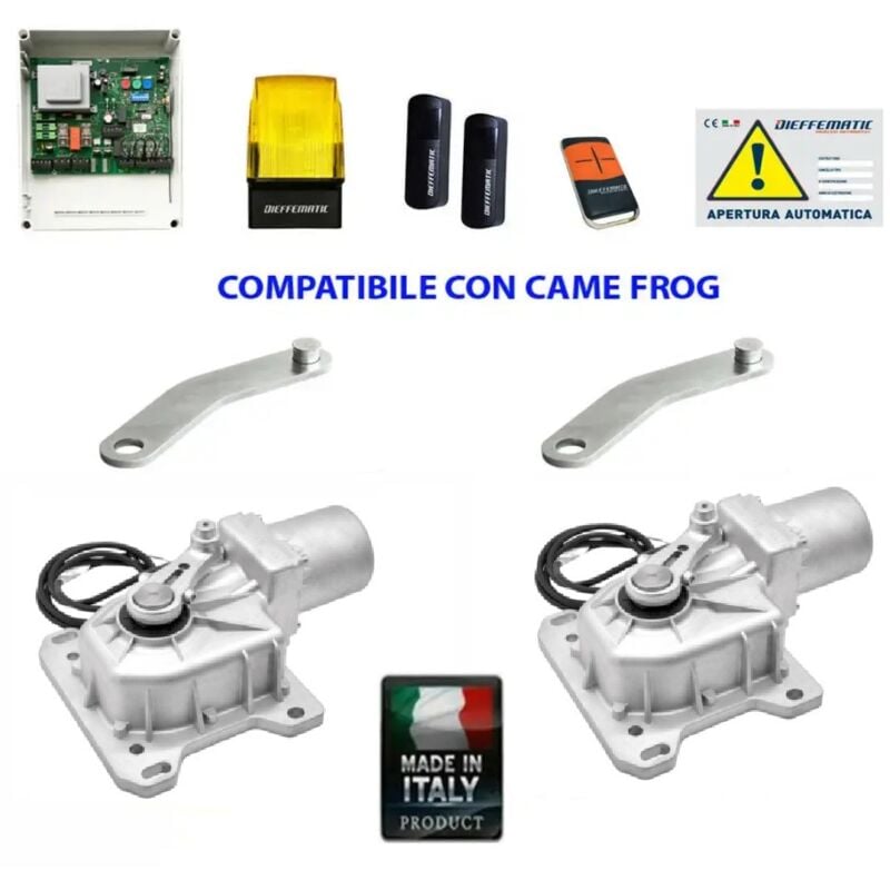 foto del prodotto kit cromo 24v automazione si adatta a came frog 2 ante battenti interrato dfm