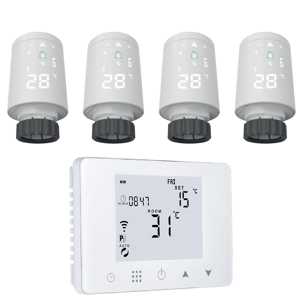 foto del prodotto kit cronotermostato digitale wi fi 4 valvola termostatica